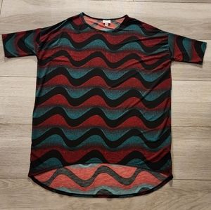 Medium Black/Red/Blue Colored Irma. Slinky Feel Material